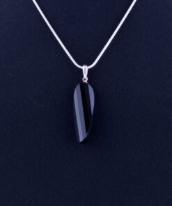 Onyx hanger geslepen, ovaal