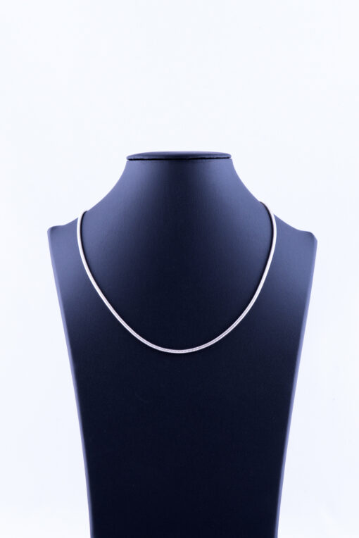 Zilveren ketting slangenschakel 45 cm