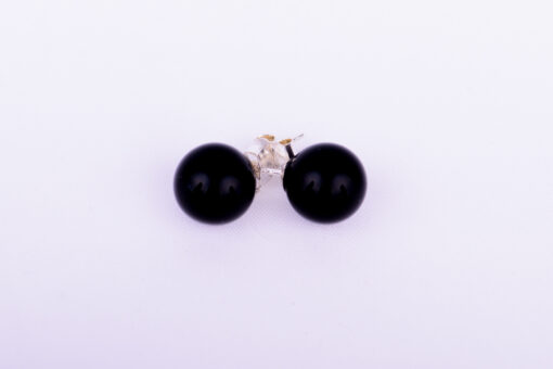 Onyx oorbellen