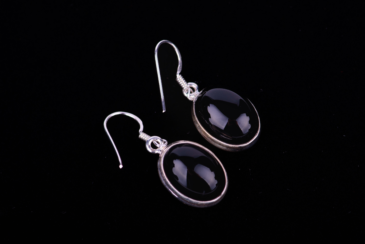 Onyx oorbellen hangers