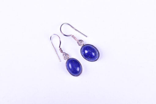 Lapislazuli oorhangers ovaal