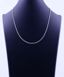 zilveren ketting vlakke schakel 46 cm