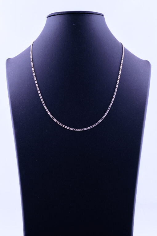zilveren ketting vlakke schakel 46 cm